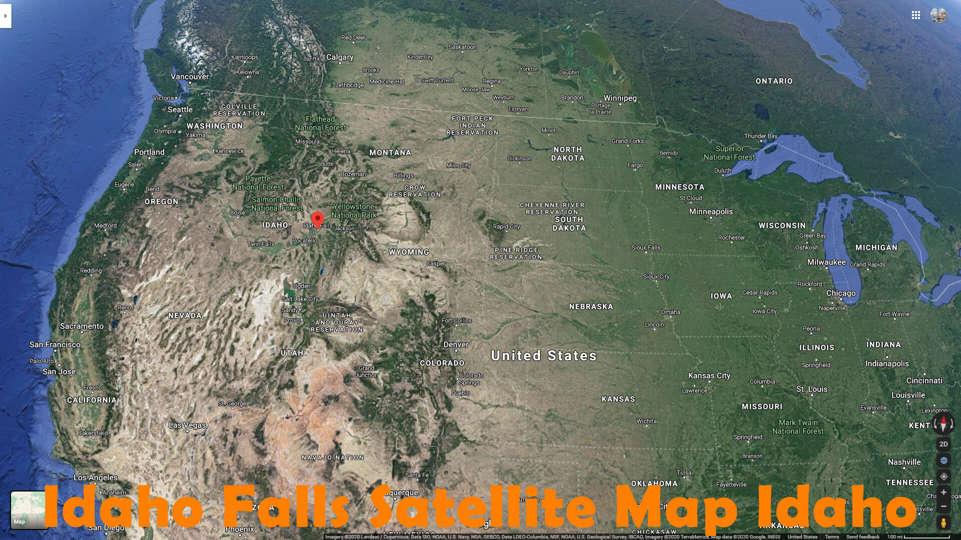 Idaho Falls Satellite Map Idaho